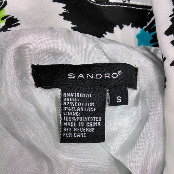 SANDRO Women's blazer jacket multi colored Small - Picture 4 of 7